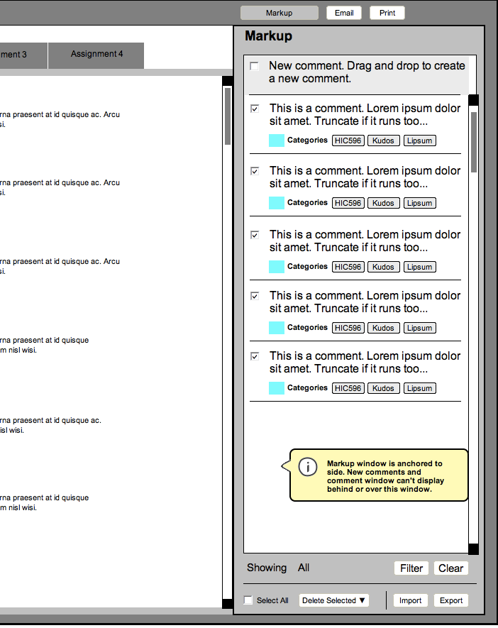 Sketch of Markup comment list with "instruction comment"